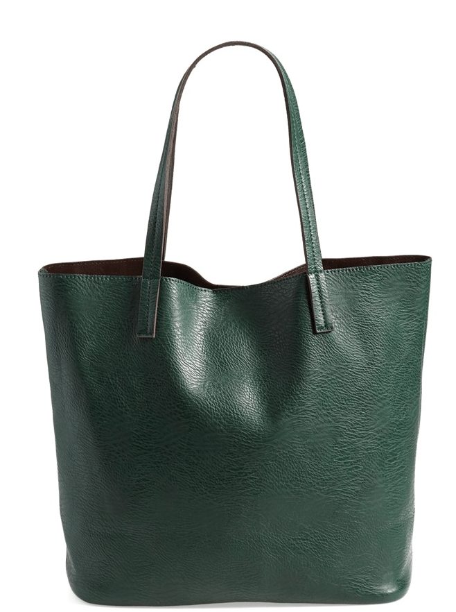 Fall fashion - Street Level Vegan Leather Pocket Tote (online only) $31.90