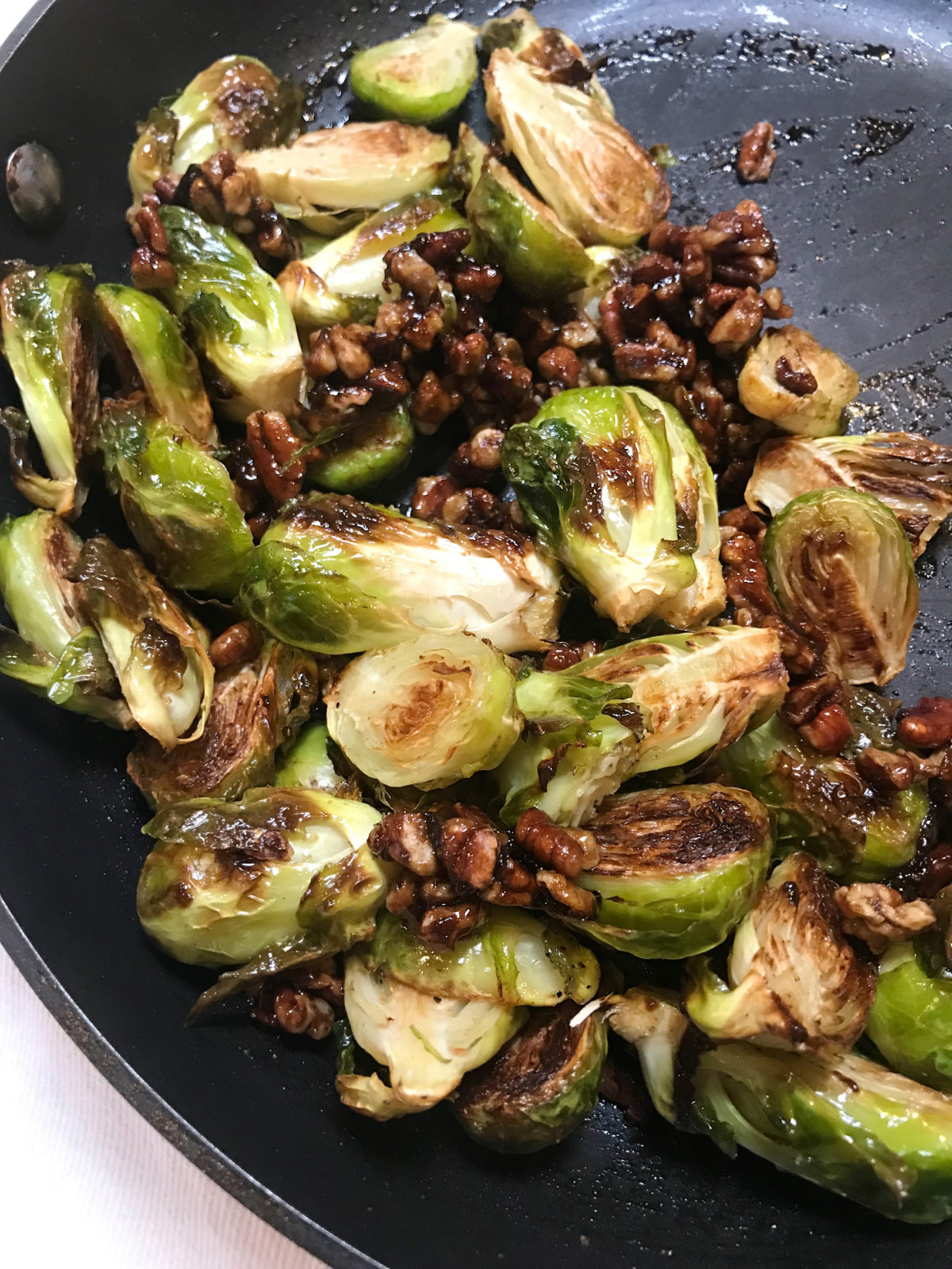 Balsamic glazed brussel sprouts