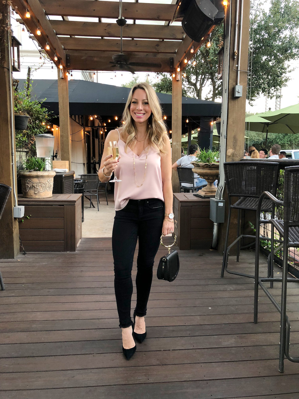 night out black jeans outfit