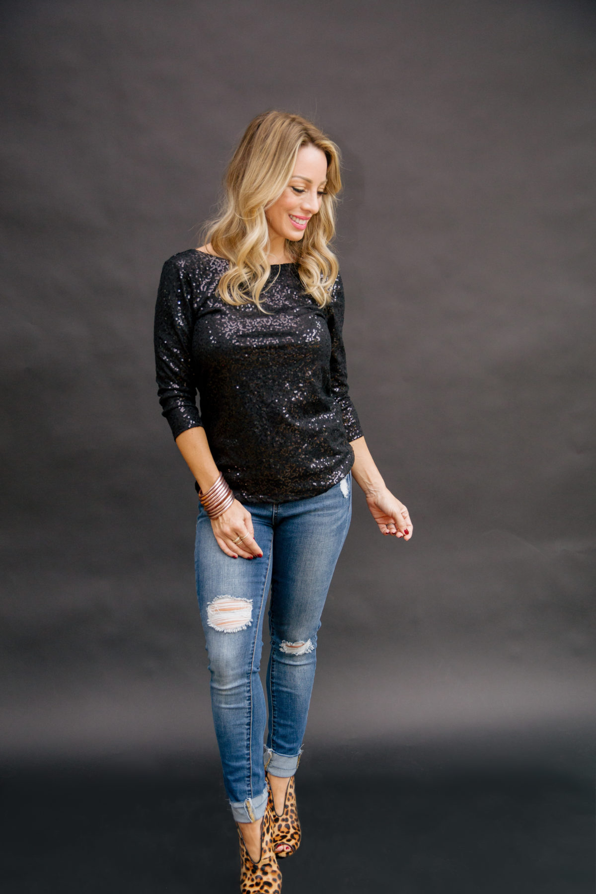 Gibson x Glam sequin top