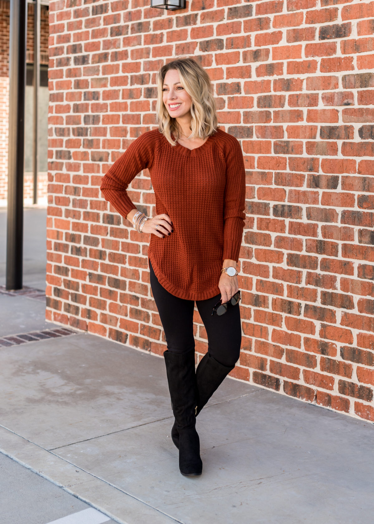 JCPenney Sweater, Leggings and Boots 