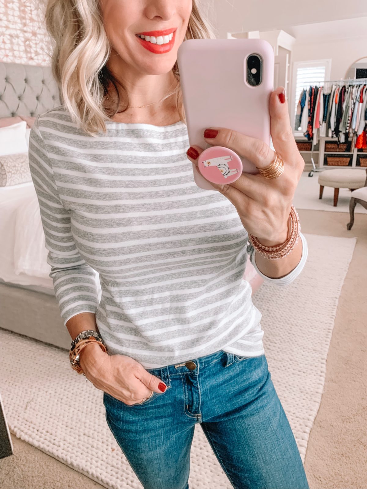 Amazon Prime Fashion- Striped Top and Jeans 