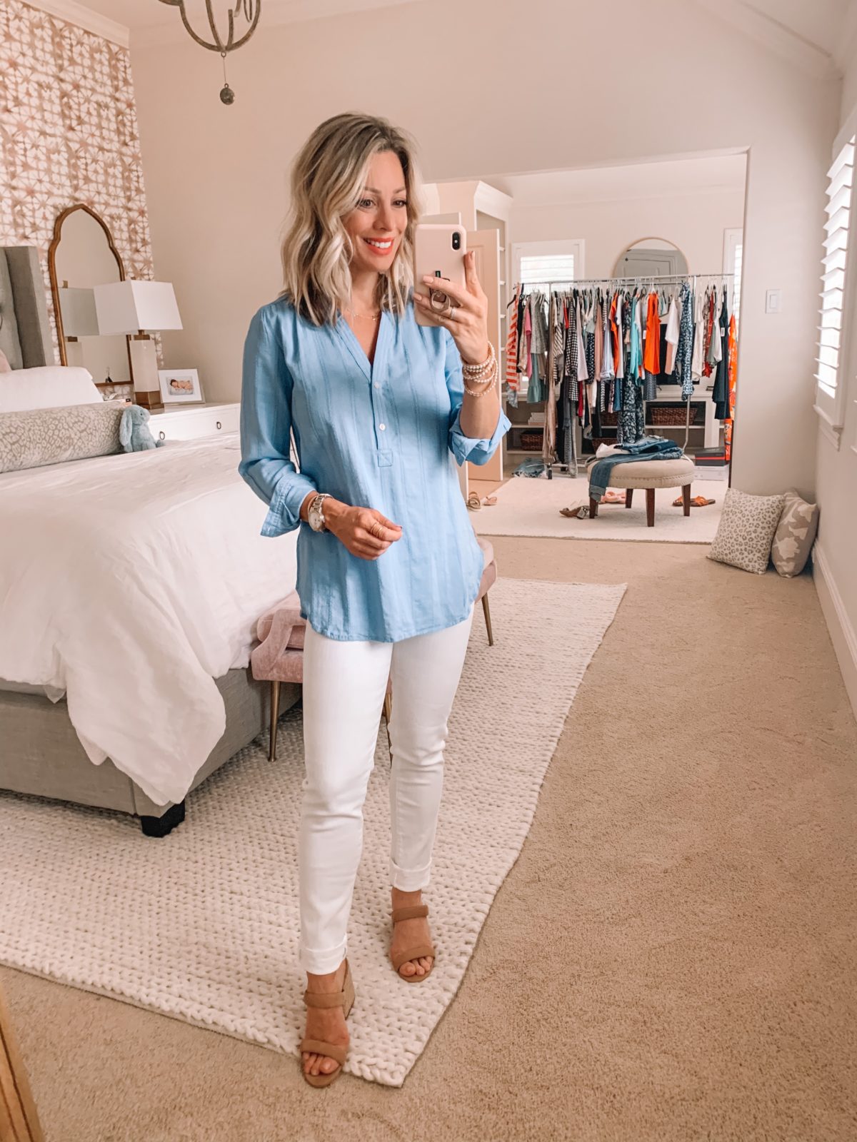 Tunic Top and white jeans