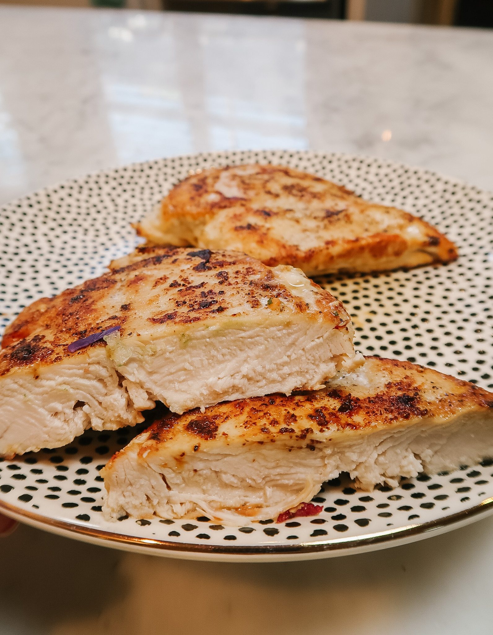 Perfectly cooked chicken breast